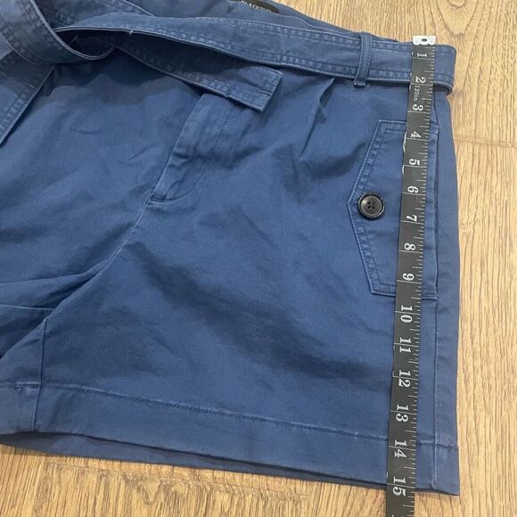 NWT Banana Republic Navy Blue Authentic Chino Nautical Tie Waist Shorts Size 8 - Picture 8 of 8
